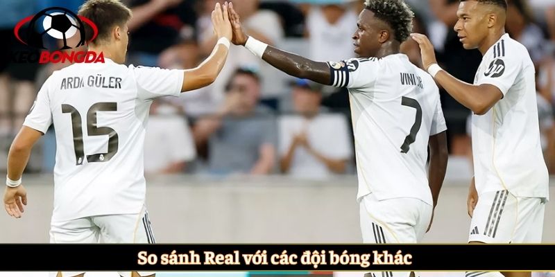 So sánh Real với các đội bóng khác